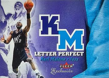 2001-02 Fleer Exclusive - Letter Perfect #4 LP Karl Malone Front