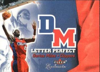 2001-02 Fleer Exclusive - Letter Perfect #5 LP Darius Miles Front