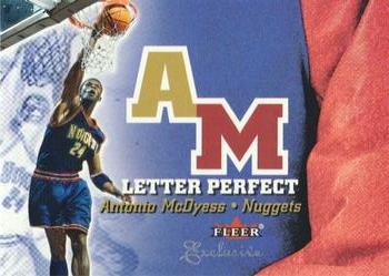 2001-02 Fleer Exclusive - Letter Perfect #7 LP Antonio McDyess Front