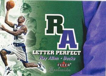 2001-02 Fleer Exclusive - Letter Perfect #8 LP Ray Allen Front