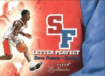 2001-02 Fleer Exclusive - Letter Perfect #9 LP Steve Francis Front