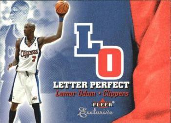 2001-02 Fleer Exclusive - Letter Perfect #10 LP Lamar Odom Front