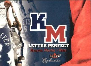 2001-02 Fleer Exclusive - Letter Perfect #11 LP Kenyon Martin Front