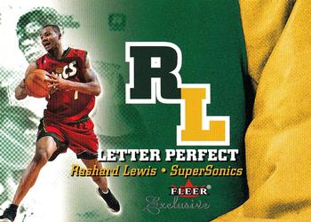 2001-02 Fleer Exclusive - Letter Perfect #13 LP Rashard Lewis Front