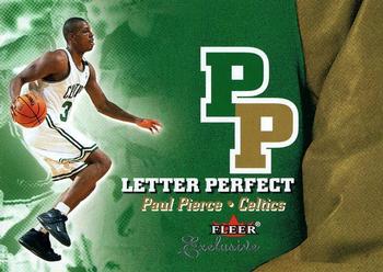2001-02 Fleer Exclusive - Letter Perfect #22 LP Paul Pierce Front