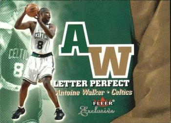 2001-02 Fleer Exclusive - Letter Perfect #25 LP Antoine Walker Front
