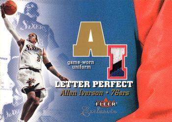 2001-02 Fleer Exclusive - Letter Perfect JV #AI-JV Allen Iverson Front