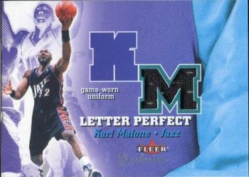 2001-02 Fleer Exclusive - Letter Perfect JV #KM-JV Karl Malone Front