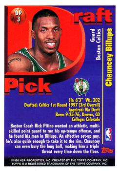 1997-98 Topps - Draft Pick Exchange #DP3 Chauncey Billups Back