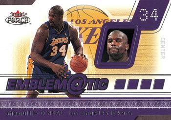 2001-02 Fleer Force - Emblematic #24 E Shaquille O'Neal Front