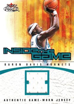 2001-02 Fleer Force - Inside the Game Jerseys #IG-BD Baron Davis Front
