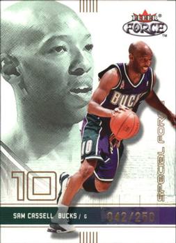 2001-02 Fleer Force - Special Force #34 Sam Cassell Front