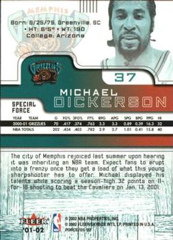 2001-02 Fleer Force - Special Force #37 Michael Dickerson Back