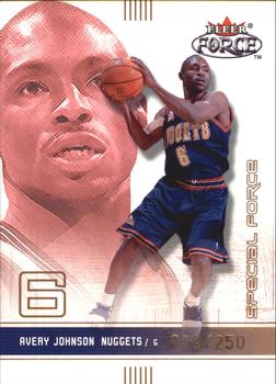2001-02 Fleer Force - Special Force #43 Avery Johnson Front