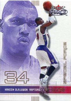 2001-02 Fleer Force - Special Force #64 Hakeem Olajuwon Front