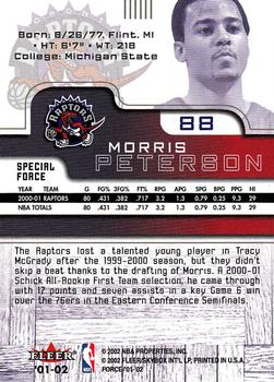 2001-02 Fleer Force - Special Force #88 Morris Peterson Back