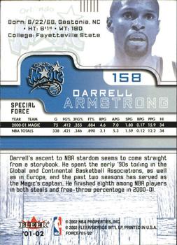 2001-02 Fleer Force - Special Force #158 Darrell Armstrong Back