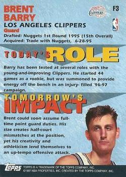 1997-98 Topps - Fantastic 15 #F3 Brent Barry Back