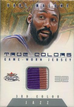 2001-02 Fleer Force - True Colors Jerseys Three Color #TC KM2 [3] Karl Malone Front