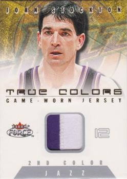 2001-02 Fleer Force - True Colors Jerseys Two Color #TC JS [2] John Stockton Front
