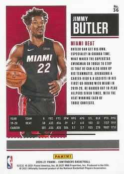 2020-21 Panini Contenders - Game Ticket Bronze #36 Jimmy Butler Back