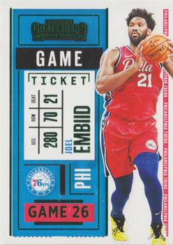 2020-21 Panini Contenders - Game Ticket Green #11 Joel Embiid Front