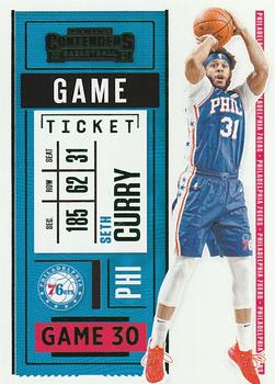 2020-21 Panini Contenders - Game Ticket Green #64 Seth Curry Front