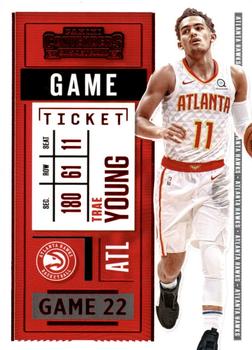 2020-21 Panini Contenders - Game Ticket Red #5 Trae Young Front