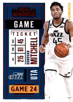 2020-21 Panini Contenders - Game Ticket Red #22 Donovan Mitchell Front