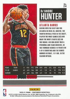 2020-21 Panini Contenders - Game Ticket Red #24 De'Andre Hunter Back