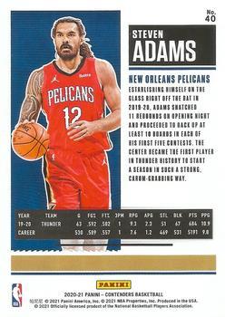 2020-21 Panini Contenders - Game Ticket Red #40 Steven Adams Back