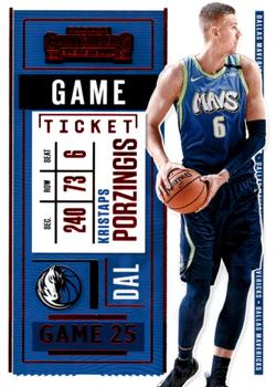 2020-21 Panini Contenders - Game Ticket Red #42 Kristaps Porzingis Front