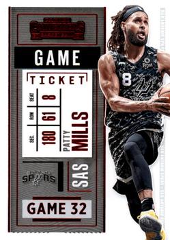 2020-21 Panini Contenders - Game Ticket Red #43 Patty Mills Front