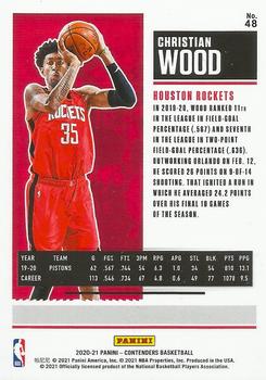 2020-21 Panini Contenders - Game Ticket Red #48 Christian Wood Back
