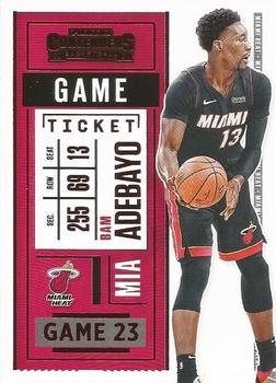 2020-21 Panini Contenders - Game Ticket Red #52 Bam Adebayo Front