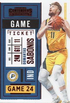 2020-21 Panini Contenders - Game Ticket Red #68 Domantas Sabonis Front