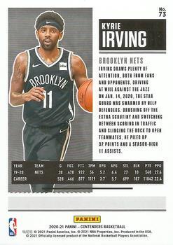 2020-21 Panini Contenders - Game Ticket Red #73 Kyrie Irving Back