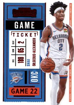 2020-21 Panini Contenders - Game Ticket Red #74 Shai Gilgeous-Alexander Front