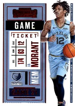 2020-21 Panini Contenders - Game Ticket Red #75 Ja Morant Front