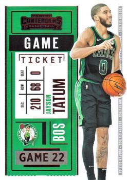 2020-21 Panini Contenders - Game Ticket Red #87 Jayson Tatum Front