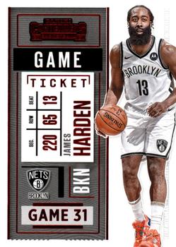 2020-21 Panini Contenders - Game Ticket Red #94 James Harden Front