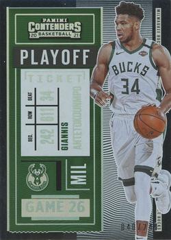 2020-21 Panini Contenders - Playoff Ticket #99 Giannis Antetokounmpo Front