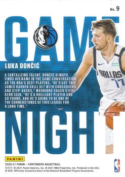 2020-21 Panini Contenders - Game Night Ticket Red #9 Luka Doncic Back