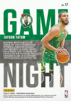2020-21 Panini Contenders - Game Night Ticket Red #17 Jayson Tatum Back