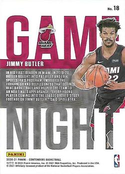 2020-21 Panini Contenders - Game Night Ticket Red #18 Jimmy Butler Back