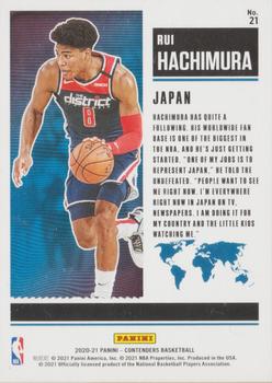 2020-21 Panini Contenders - International Ticket #21 Rui Hachimura Back