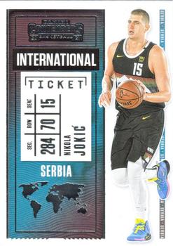 2020-21 Panini Contenders - International Ticket #27 Nikola Jokic Front