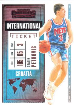 2020-21 Panini Contenders - International Ticket Red #2 Drazen Petrovic Front