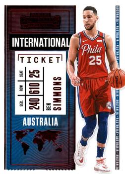 2020-21 Panini Contenders - International Ticket Red #5 Ben Simmons Front