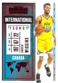 2020-21 Panini Contenders - International Ticket Red #14 Andrew Wiggins Front
